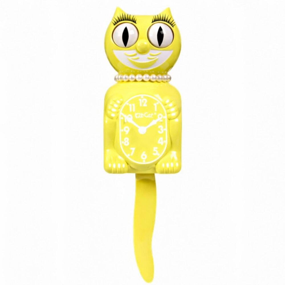 Spring Daffodil Lady yellow Kit-Cat Klock Clock